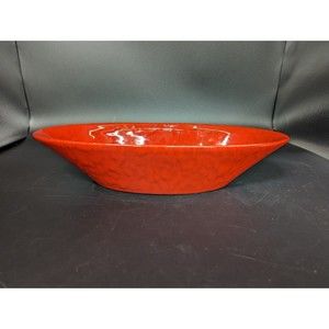 MCM Ceramiche Alfa Oval Bowl Red Oblong Made in Italy